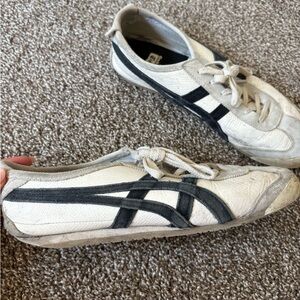 Onitsuka Tiger by Asics White and Black Women's Sneakers
